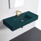 Green Bathroom Sink, Ceramic